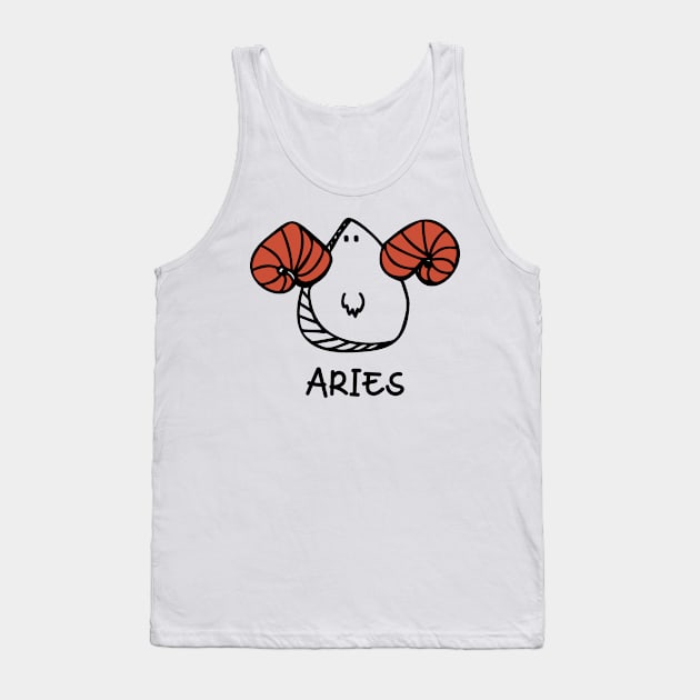 Aries Doodle Tank Top by Whimsical Frank